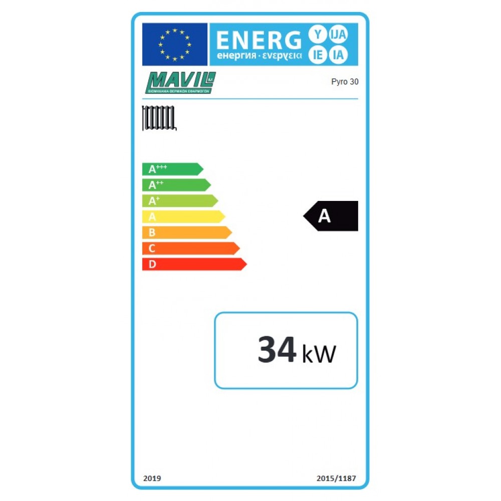 Pürolüüsi Puidukatel / tahkeküttekatel Mavil Pyro 30, 34 kW | Puidukatlad / Tahkeküttekatel |  |