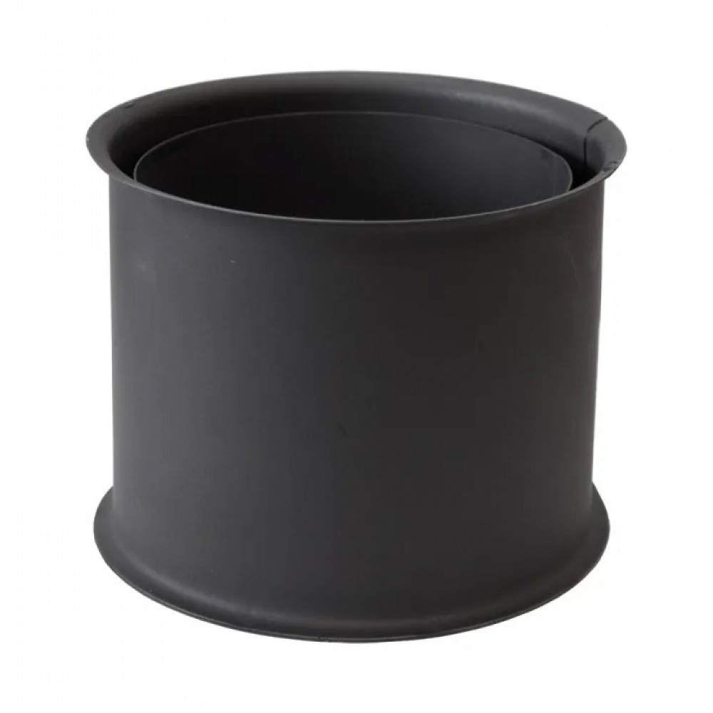 Kahekordne suitsutoru rosett PARKANEX, Teras, Must, 115mm, Ø130 | Kamina suitsutoru | Korstnad |
