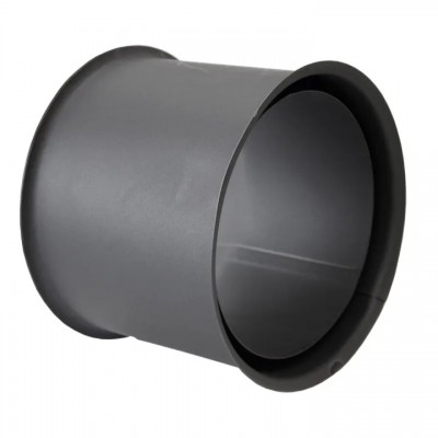 Kahekordne suitsutoru rosett PARKANEX, Teras, Must, 115mm, Ø130 - Kamina suitsutoru
