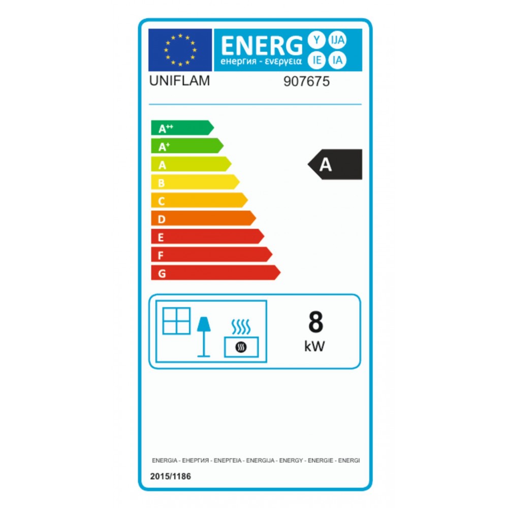Kaminasüdamik UNIFLAM 700 ECO koos klapiga ja õhuvarustusega, 8 kW | Kaminasüdamik | Kaminad |