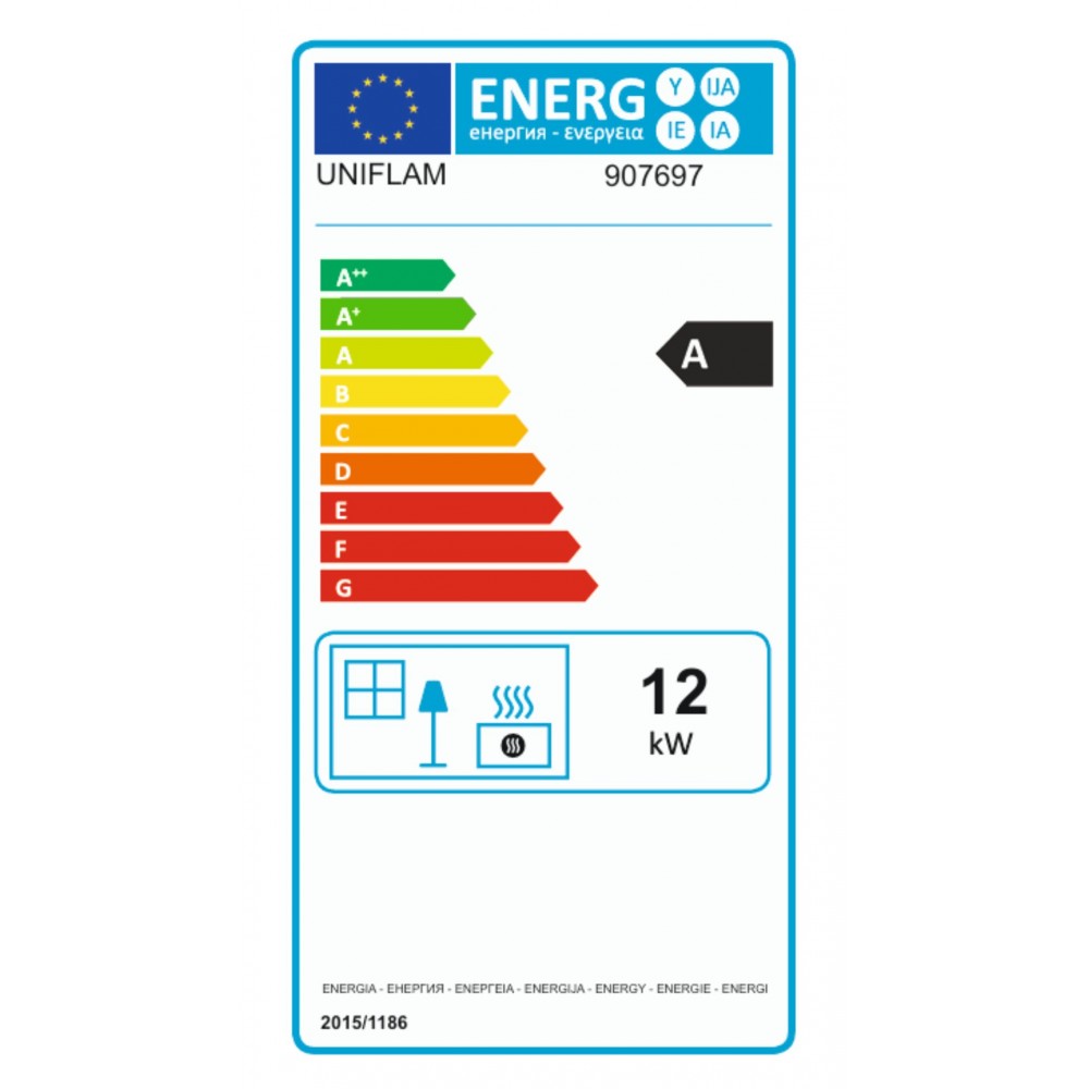 Kaminasüdamik UNIFLAM 700 PLUS ECO koos klapiga ja õhuvarustusega, 12 kW | Kaminasüdamik | Kaminad |