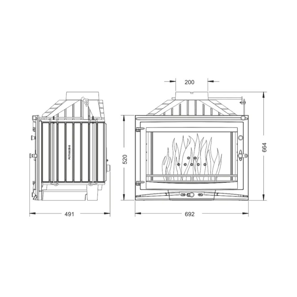 Kaminasüdamik UNIFLAM 700 SELENIC ECO koos klapiga, 10 kW | Kaminasüdamik | Kaminad |