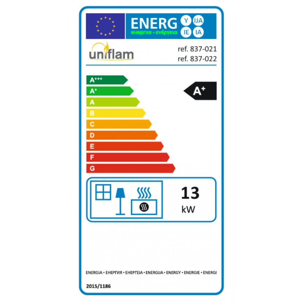 Kaminasüdamik UNIFLAM 860 DURO koos õhukanalite ja õhuvarustusega, 13 kW | Kaminasüdamik | Kaminad |