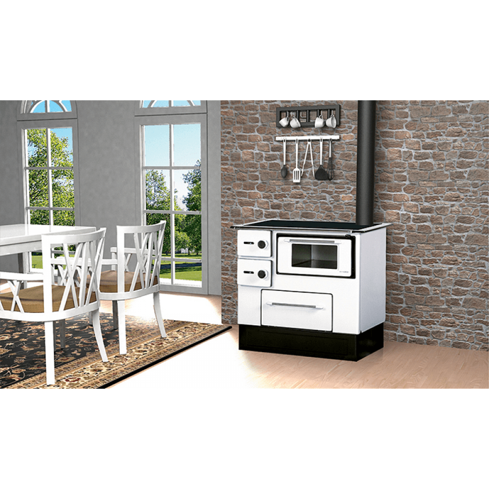Puuküttega pliit Alfa Plam Regular 46 Valge Vasak , 5kW | Puuküttega pliidid | Puit |