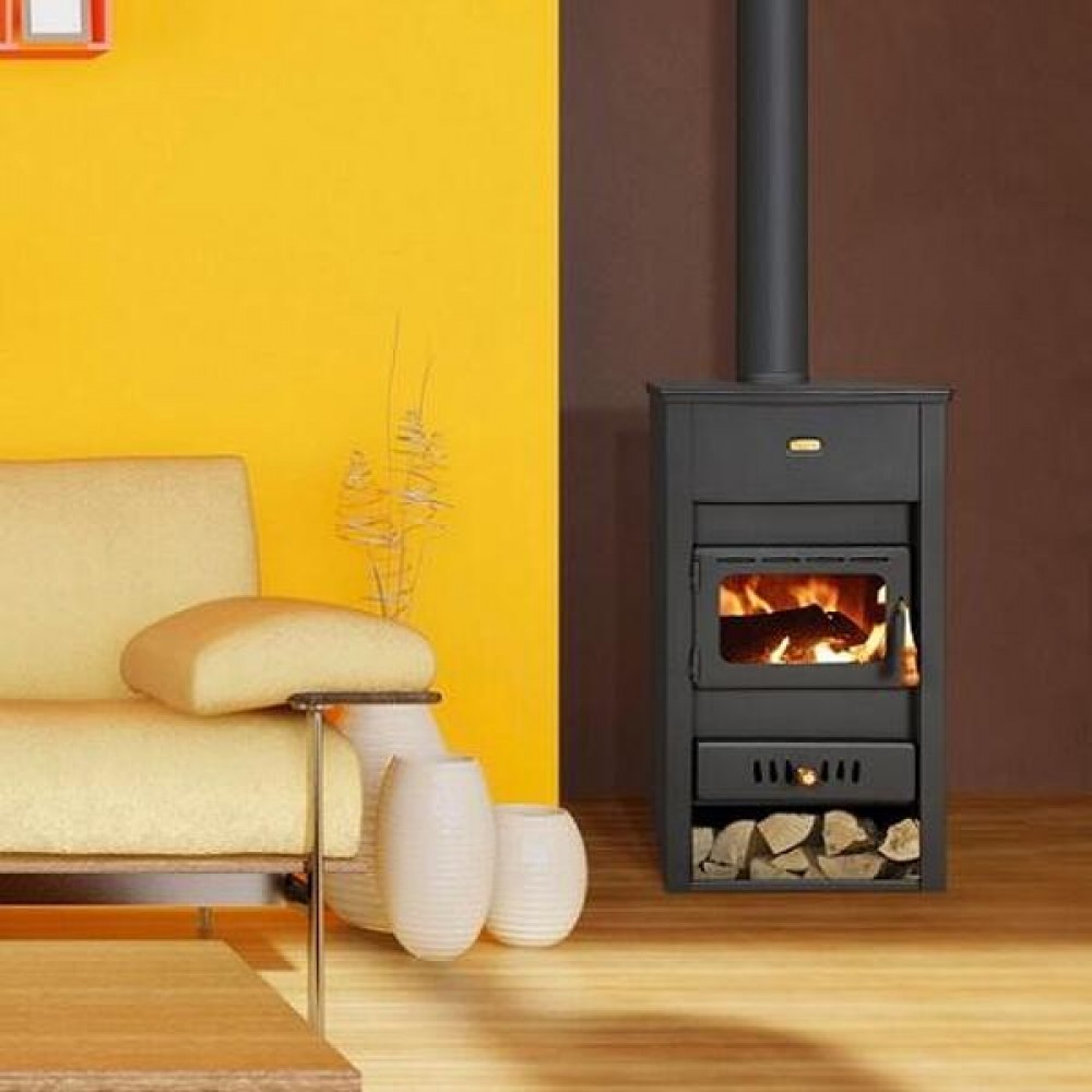 Kaminpliit veemantliga Prity K2 CP W13 malmist ülaosaga, 15kW | Malmist kaminpliidid | Kaminpliidid |
