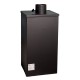 Kaminpliit Prity K1 Optima 9.5kW, Palgi | Õhuga kaminpliidid | Kaminpliidid |