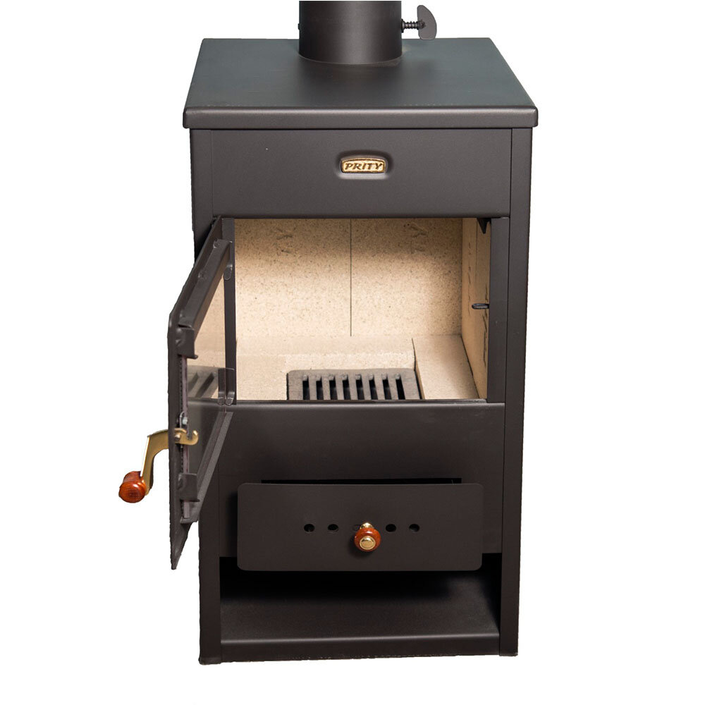 Kaminpliit Prity K1 Optima 9.5kW, Palgi | Õhuga kaminpliidid | Kaminpliidid |