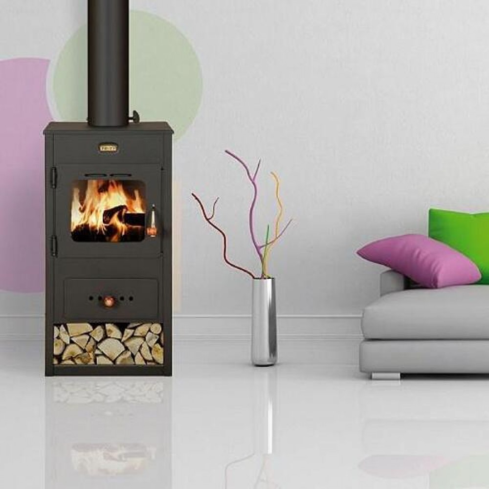 Kaminpliit Prity K1 Optima 9.5kW, Palgi | Õhuga kaminpliidid | Kaminpliidid |