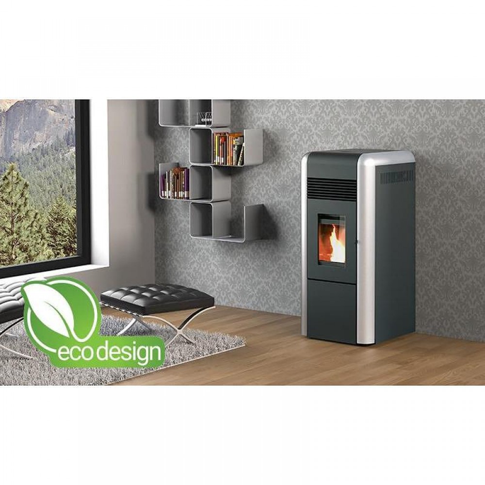 Pelletikamin veemantliga Alfa Plam Dino, Hõbedane, 17 kW | Pelletikaminad veemantlitega | Pelletikaminad |