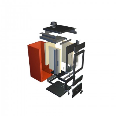 Veesärgiga kamin MBS Thermo Vesta Must, 9kW - Kaminpliidid / Puupliidid
