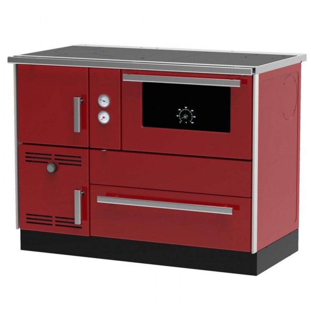 Puuküttega veesärgiga pliit Alfa Plam Alfa Term 35 Punane -Parem, 32kW | Puit |  |