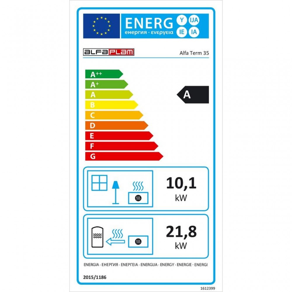 Puuküttega veesärgiga pliit Alfa Plam Alfa Term 35 Punane-Vasak , 32kW | Veesärgiga pliidid | Puit |
