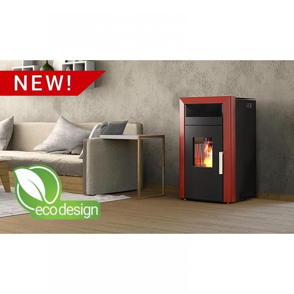 Pelletikamin veemantliga Alfa Plam Commo 12, Punane, 12 kW | Pelletikaminad veemantlitega | Pelletikaminad |