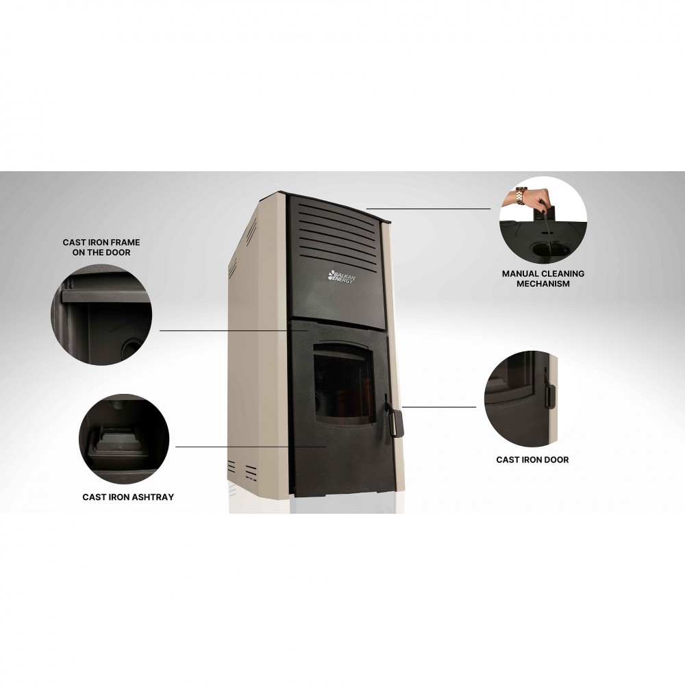 Pelletikamin veemantliga Balkan Energy Sofia Antratsiit, 25 kW | Pelletikaminad veemantlitega | Pelletikaminad |
