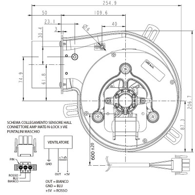 Suitsutõmbe ventilaator pelletikaminatele Eco Spar, Nordica Extraflame, Palazzetti, Piazzetta, Sideros, Palladio ja teistele ventilaator 160m³/h 50W 300Pa - Toote võrdlus