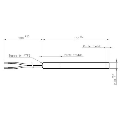 Pelleti süütepulk La Nordica, Bestove, Pasian ja teised, kogupikkus 155mm, 280W - Pelleti süütepulk