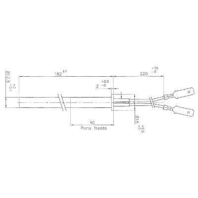 Pelleti süütepulk Edilkamin, Thermorossi jt, kogupikkus 182mm, 350W - Pelleti süütepulk