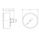 Axial manometer Cewal, Rear connection | Thermometers/Manometers | Control Devices |