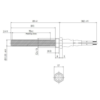 Keraamiline Pelleti süütepulk BURNiT, Deville jt, kogupikkus 94mm, 300W - Pelleti süütepulk