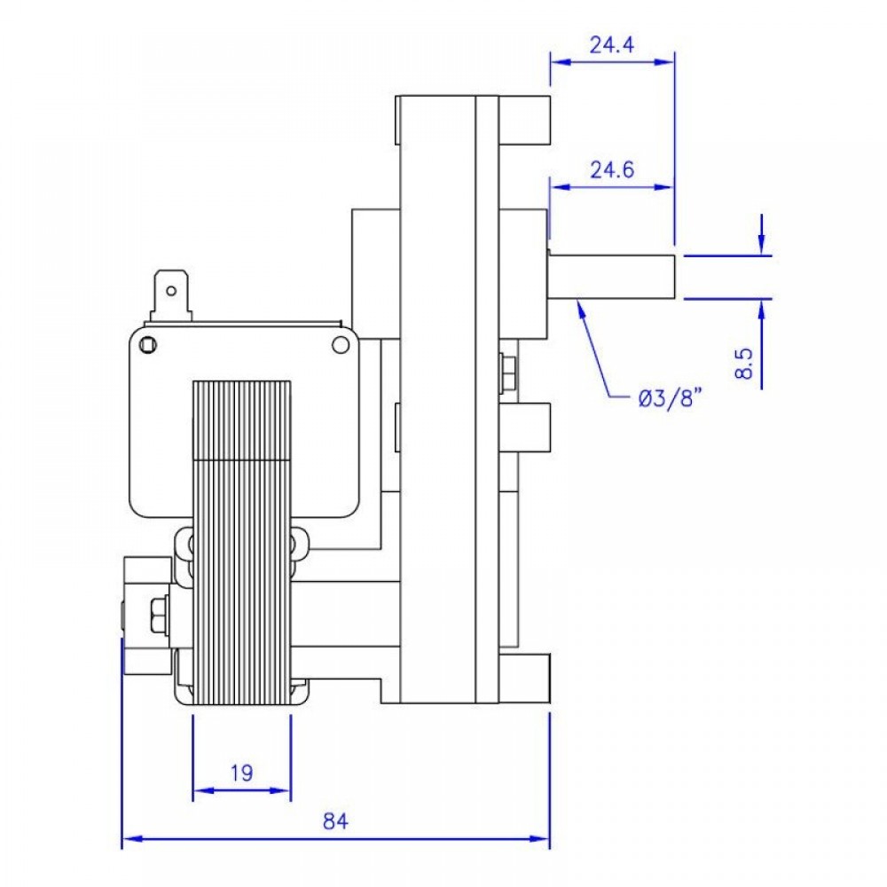 Reduktormootor Mellor FB1268, 1,5 p/min | Reduktormootorid | Pelletikamina osad |