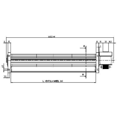 Tangentsiaalne ventilaator pelletikaminatele Sideros ja teised, Ø45 mm, vooluhulk 165 m³/h - Toote võrdlus