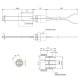 Madalpinge Pelleti süütepulk, kogupikkus 123mm, 120W kuni 24V | Pelleti süütepulk | Pelletikamina osad |
