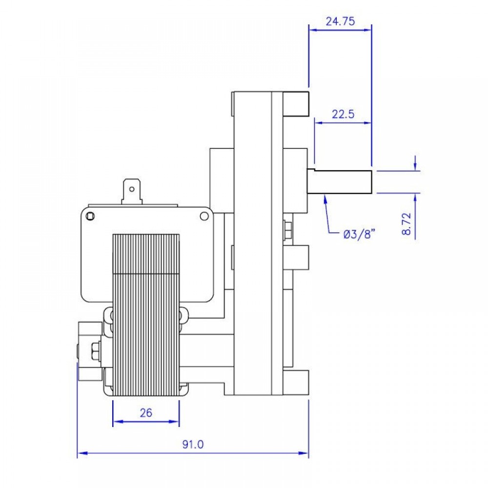 Reduktormootor Mellor FB1183, 2 rpm | Reduktormootorid | Pelletikamina osad |