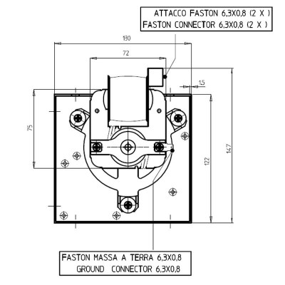 Tangentsiaalne ventilaator pelletikaminatele Sideros ja teised, Ø80 mm, vooluhulk 305 m³/h - Pelletikaminate ventilaatorid ja puhurid