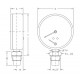 Axial thermomanometer Cewal, Bottom connection | Thermometers/Manometers | Control Devices |