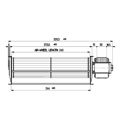 Tangentsiaalne ventilaator Fergas pelletitele Ecoteck, Karmek One, Ravelli jt Ø60 mm, vooluhulk 220 m³/h - Toote võrdlus