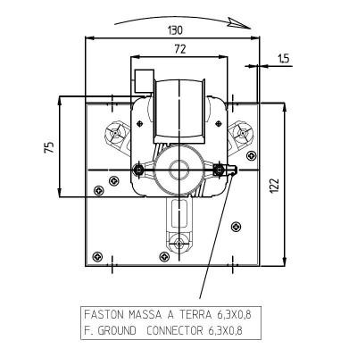 Tangentsiaalne ventilaator pelletikahjudele Eva Calor, Prisma ja teised, Ø80 mm, vooluhulk 251-302 m³/h - Pelletikaminate ventilaatorid ja puhurid