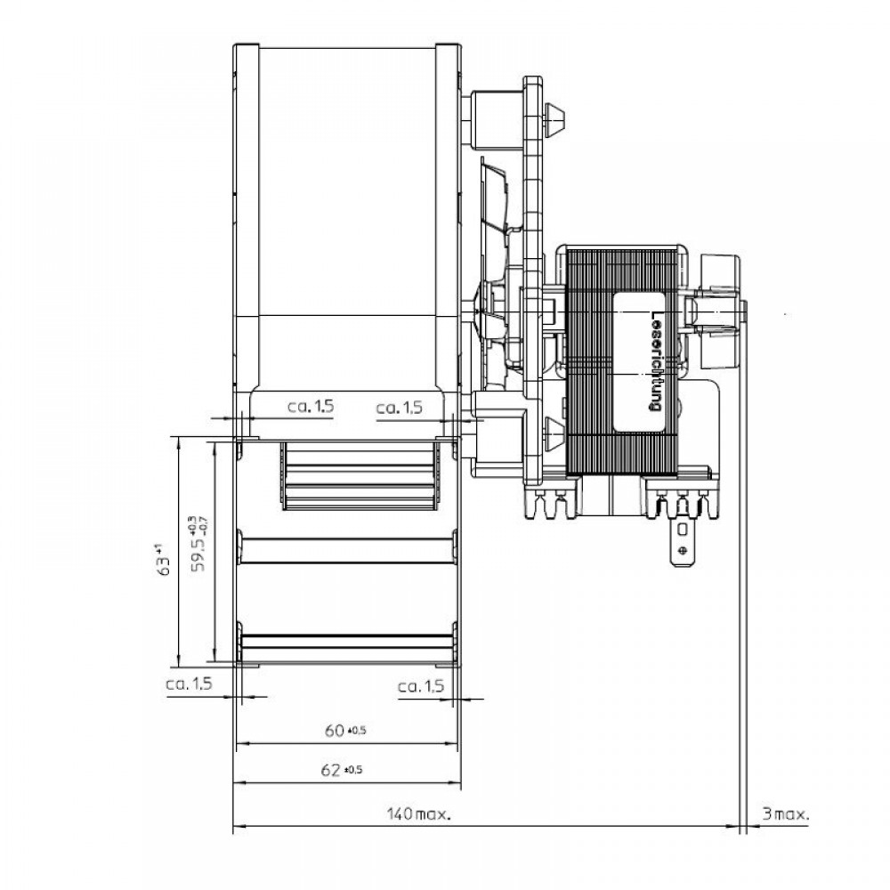 Tsentrifugaalventilaator EBM pelletikahjudele Ecoteck, Edilkamin, Ravelli jt, vooluhulk 140 m³/h | Ventilaatorid ja puhurid | Pelletikamina osad |