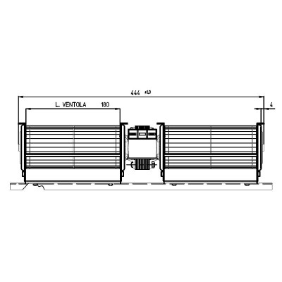 Topelt ristvooluventilaator Fergas pelletikahjudele Cadel, Ravelli, Edilkamin ja teised, Ø60 mm, vooluhulk 168 m³/h, 360 mm - Pelletikaminate ventilaatorid ja puhurid