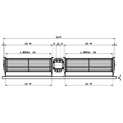 Kahekordne ristvooluventilaator pelletikaminatele Cadel, Ravelli, Edilkamin ja teised, Ø60 mm, vooluhulk 168 m³/h - Pelletikaminate ventilaatorid ja puhurid