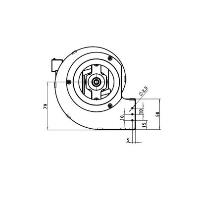 Tsentrifugaalventilaator Fergas pelletikahjudele Ecoforest, Ecoteck, Edilkamin, Italiana Camini, Prisma, Ravelli, Sicalor jt, vooluhulk 440 m³/h - Pelletikaminate ventilaatorid ja puhurid