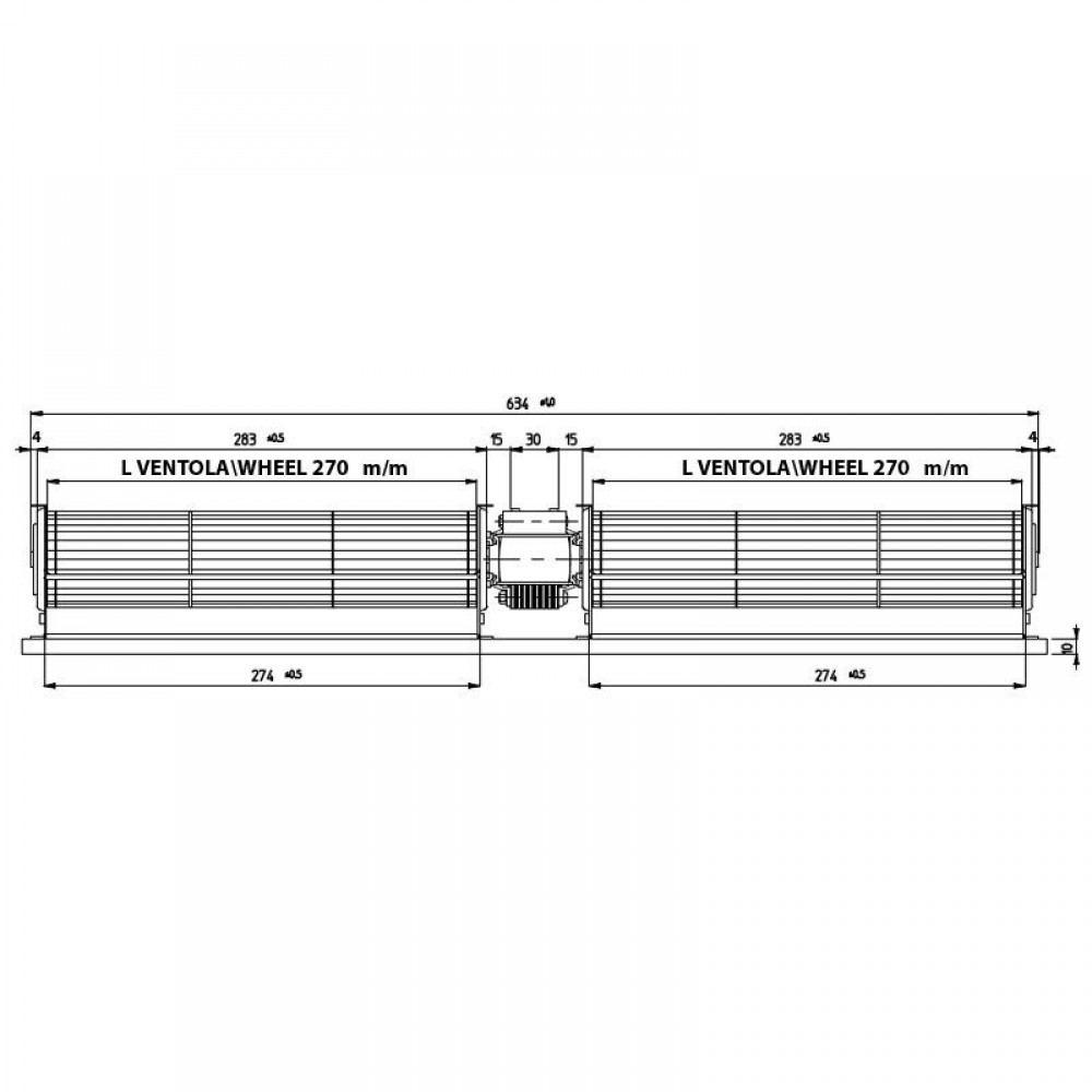 Topelt ristvooluventilaator Fergas pelletahjudele, Ø60 mm, vooluhulk 248 m³/h | Ventilaatorid ja puhurid | Pelletikamina osad |