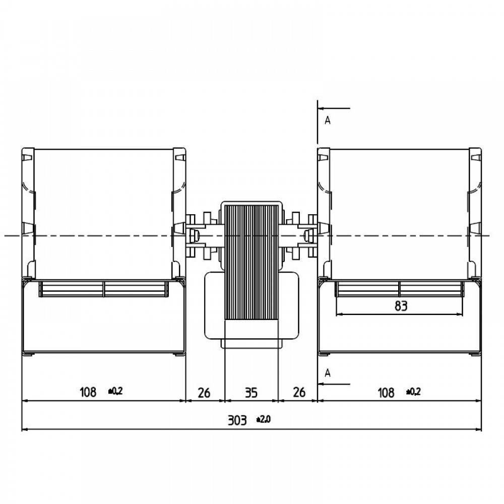 Tsentrifugaalventilaator Fergas pelletikateldele Eva Calor, Prisma, Sicalor, Ecoforest jt, vooluhulk 420 m³/h | Ventilaatorid ja puhurid | Pelletikamina osad |