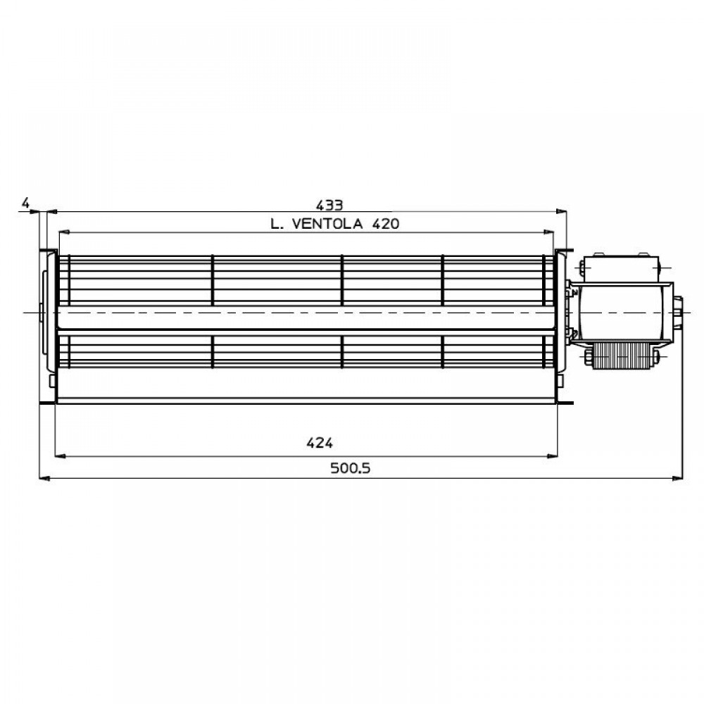 Tangentsiaalne ventilaator Fergas pelletikahjudele Deville Ø60 mm, vooluhulk 280 m³/h | Ventilaatorid ja puhurid | Pelletikamina osad |