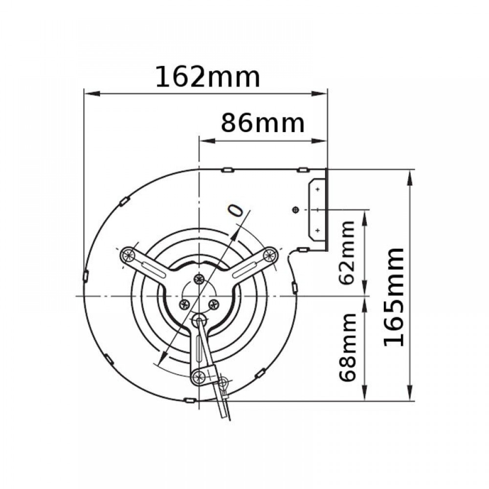 Tsentrifugaalventilaator EBM 265 m³/h pelletikaminatele Caminetti Montegrappa, Ecoteck, MCZ, Palazzetti, Ravelli, Royal ja teistele | Pelletikaminate ventilaatorid ja puhurid | Pelletikamina osad |