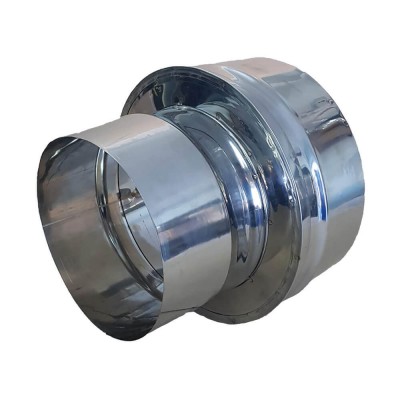 Ühe seina ja kahe seinaga suitsutoru adapter, roostevaba teras AISI 304, Ф80-130 - Ф300-350 - Suitsutoru üleminekud