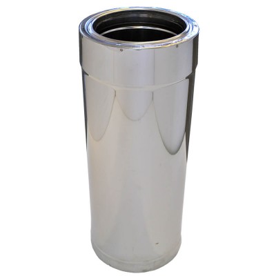 Kaheseinaline suitsutoru, roostevaba teras AISI 304, sirge, isoleeritud, 1m, Ф80-130 - Ф300-350 - Suitsutorud