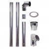 Korstna komplekt pelletahjule, roostevaba teras AISI 304, 80-130mm - 80-150mm