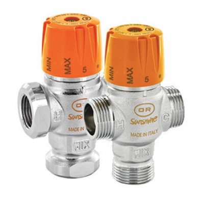Adjustable thermostatic mixing valve, Solar model - Keskküte