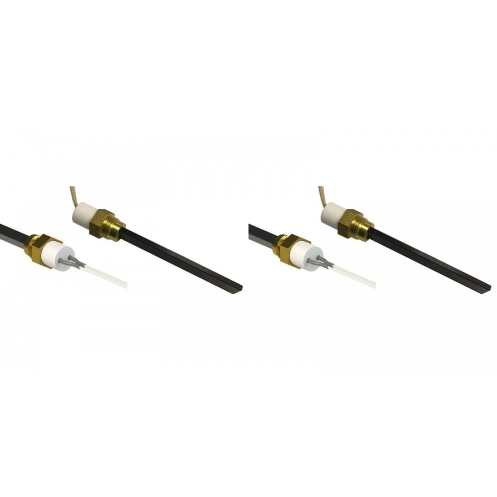 Madalpinge Pelleti süütepulk Eco Spar, BURNiT, Adler, AMG, Ecoteck ja teised, kogupikkus 126mm, 120W kuni 24V - x2 | Pelleti süütepulk | Pelletikamina osad |