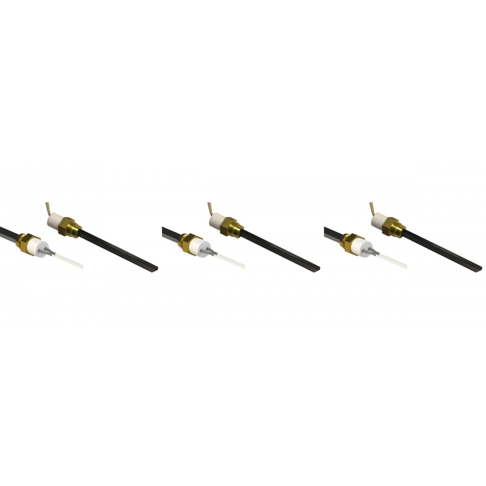 Musta kvartskristalliga Pelleti süütepulk Karmek One, Balkan Energy, La Nordica ja teised, kogupikkus 126mm, 300W - x3 | Pelleti süütepulk | Pelletikamina osad |