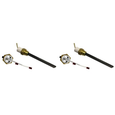 Musta kvartskristalliga Pelleti süütepulk Eco Spar, BURNiT, Whitfield, Lennox ja teised, kogupikkus 123mm, 400W - x2 - Toote võrdlus