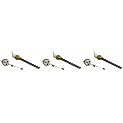 Musta kvartskristalliga Pelleti süütepulk Eco Spar, BURNiT, Whitfield, Lennox ja teised, kogupikkus 123mm, 400W - x3 - Toote võrdlus